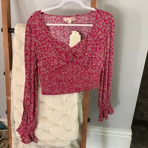 Fuchsia long sleeve top